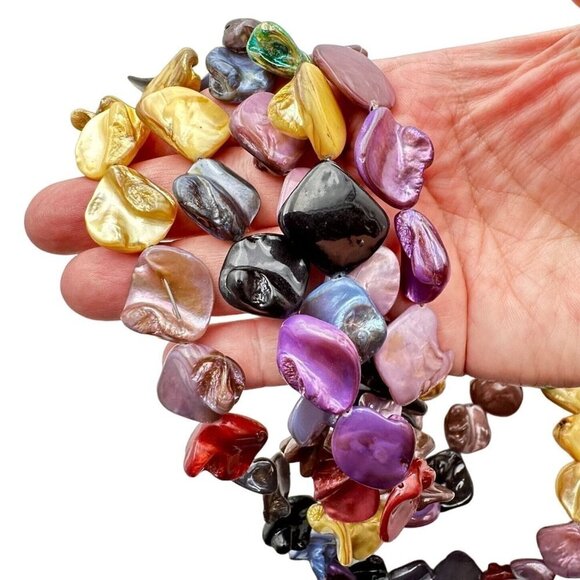 Barse Womens Statement Necklace Mother of Pearl Multi Strand Sterling Silver - Picture 4 of 5